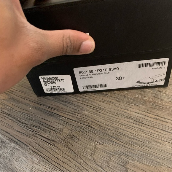 Saint Laurent Canvas Espadrilles 38.5 - Picture 2 of 4